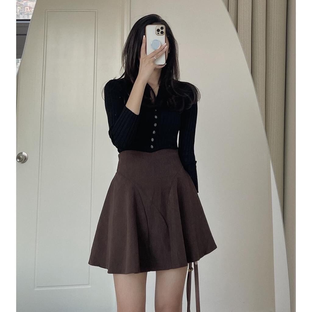 CHÂN VÁY NHUNG DÁNG XÒE XINH XẮN ĐIỆU ĐÀ | BigBuy360 - bigbuy360.vn