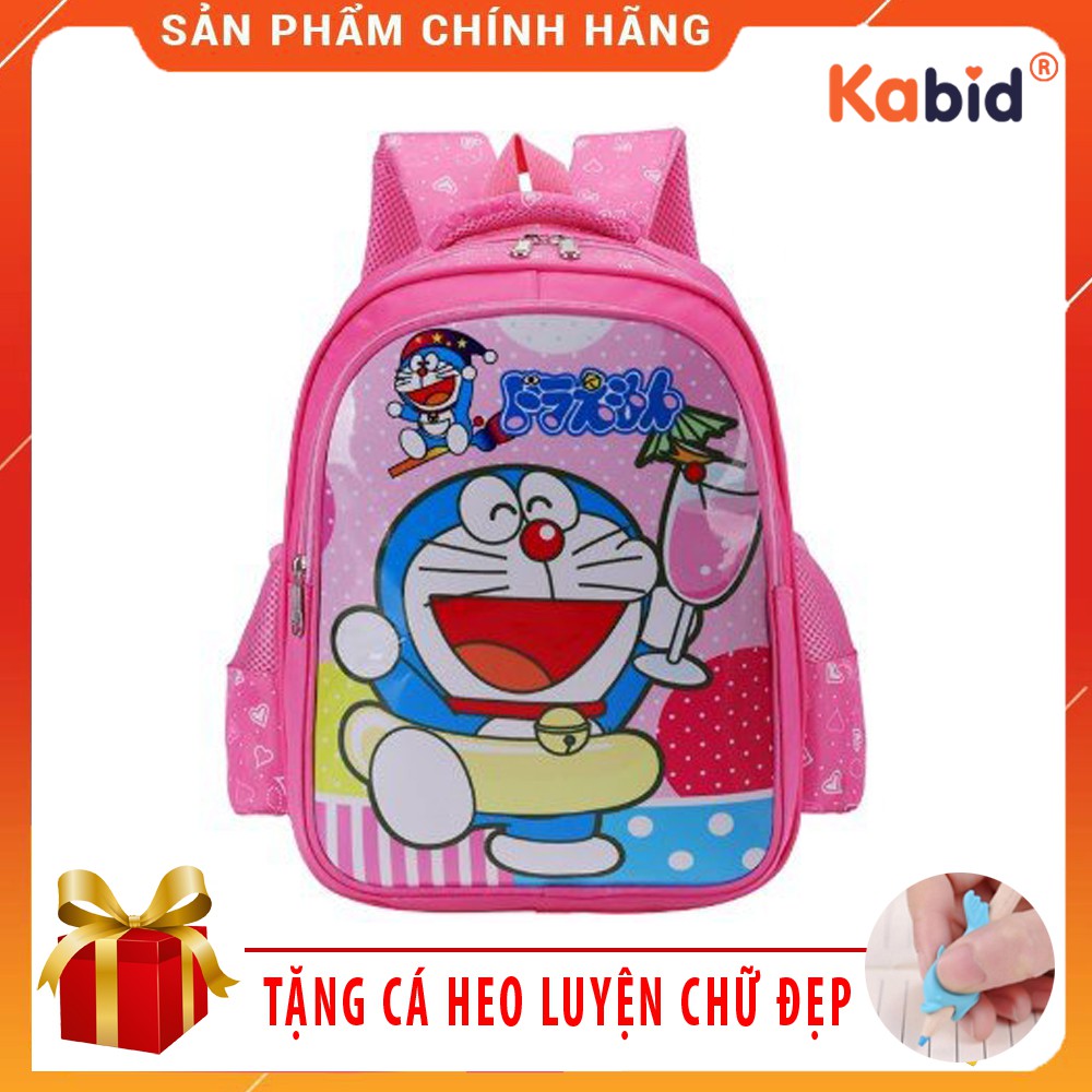 Cặp học sinh tiểu học - Balo đi học cho bé siêu nhẹ, chống thấm nước DORAEMON + Tặng cá heo viết chữ đẹp cho bé