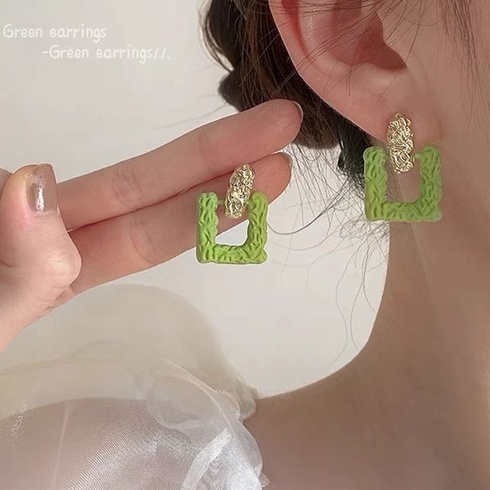 Khuyên Tai Dáng Dài Hình Tròn Thời Trang Nữ Tính