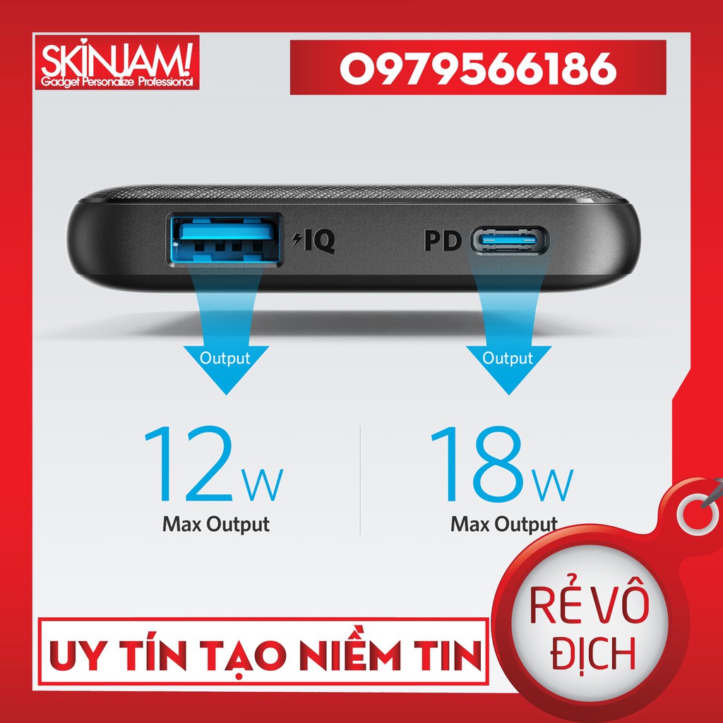 Sạc Dự Phòng Anker 20000 Essential PD Metro Bọc Vải