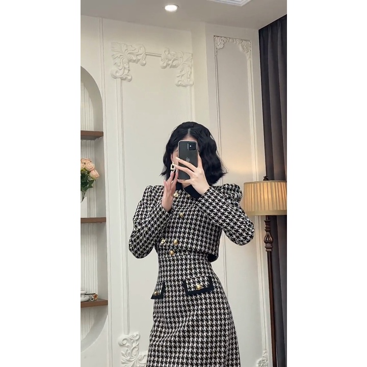 Set váy ziczac 2 chi tiết