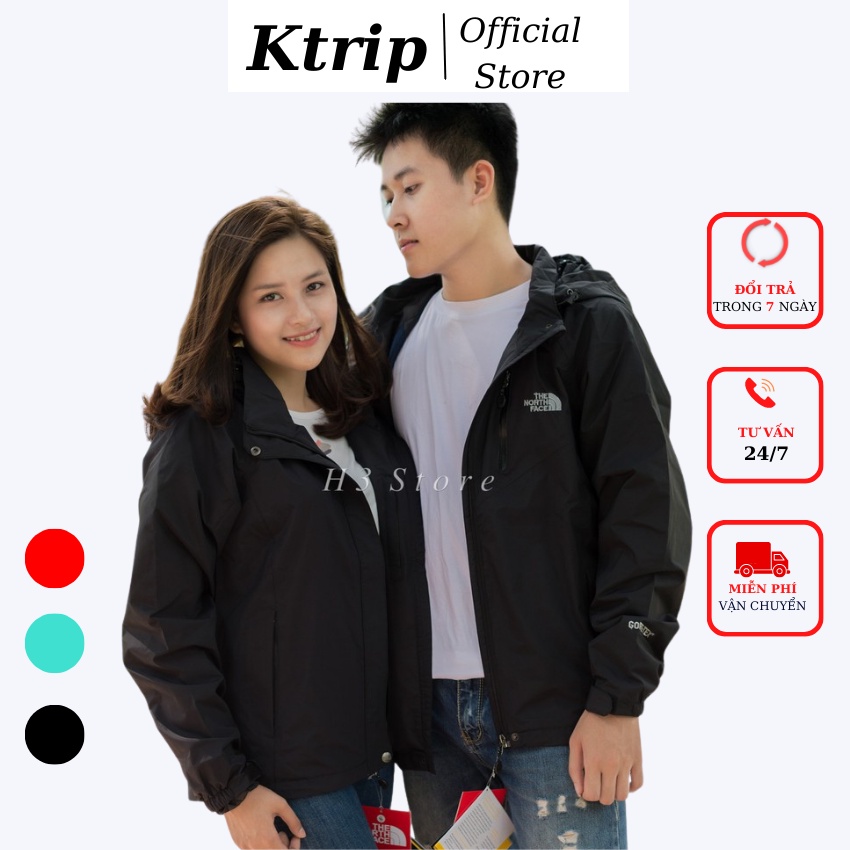 ❌ XẢ KHO❌Áo Khoác Gió 2 lớp Size Á Chống Nước  TNF cao cấp unisex, Áo gió chống nước, đi phượt- Size 40-75kg