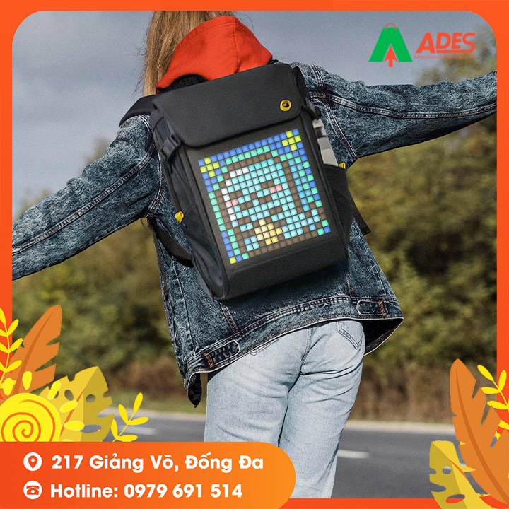 Balo Divoom Pixoo Backpack-M màn hình LED thông minh, sáng tạo - Bảo Hành Chính Hãng