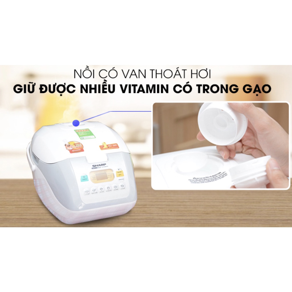 Nồi cơm điện tử Sharp 1.8 lít KS-COM18V ( Thái Lan) -Hàng chính hãng