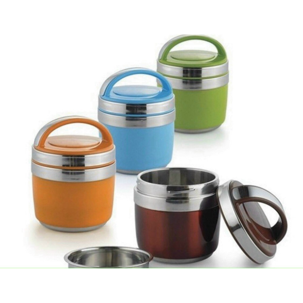 Hộp cơm giữ nhiệt inox 2 tầng