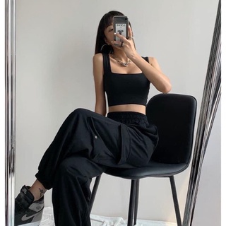 Áo Croptop Cổ Vuông Cá Tính