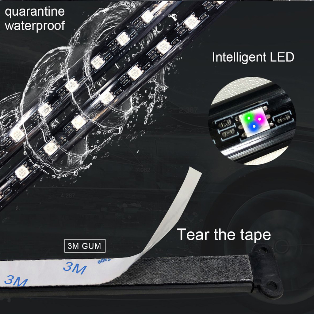4 Dây Đèn Led 5050 Điều Khiển Bằng Giọng Nói Bluetooth