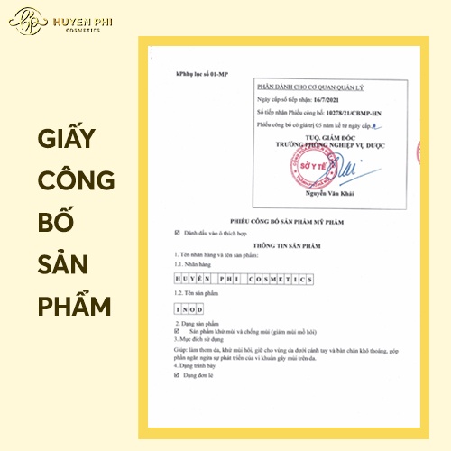 Serum Hôi Nách INOD Huyền Phi 5ml - Triệt Bay Mùi Hôi Nách, Mồ Hôi Tay Chân