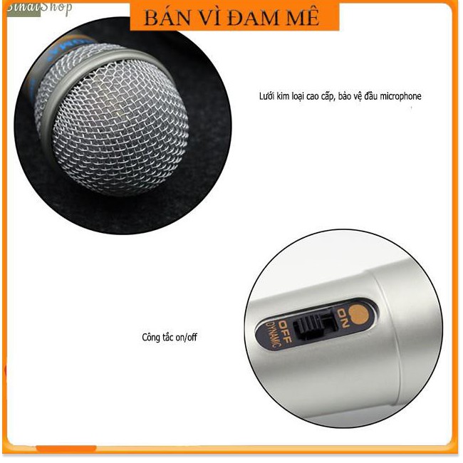 ✔️ Micro Karaoke Chống Hú, Độ nhạy - hút âm cao - TOP Mic Hát Karaoke mẫu mới bán chạy nhất 2020