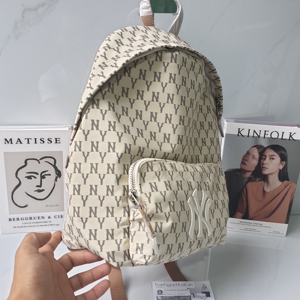 Balo nữ Balo MLB. NY Monogram Backpack size lớn đủ màu