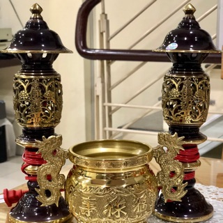 BỘ ĐÈN ĐIỆN VÀ LƯ HƯƠNG BẰNG ĐỒNG