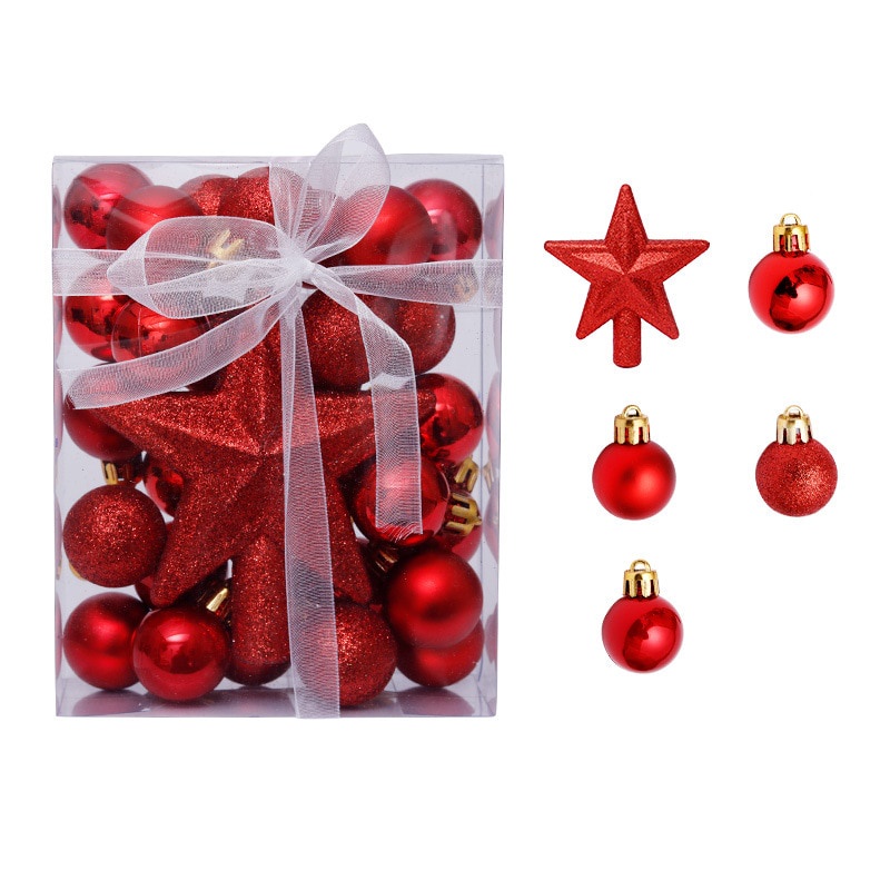 Set 30 Trái Châu Trang Trí Giáng Sinh Năm Mới