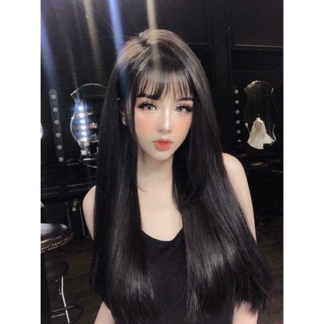 Tóc giả nữ🥰FREESHIP ĐƠN 50K🥰_Tóc giả thẳng cao cấp ngôi lệch- tặng lưới chùm tóc
