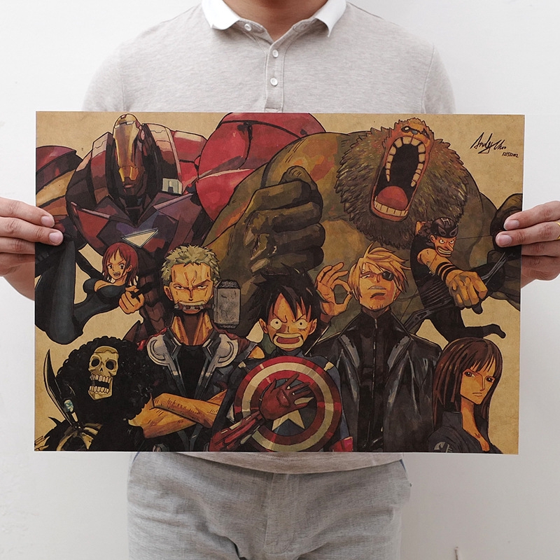 Áp Phích Trang Trí Nội Thất Hình One Piece 51.5x36cm