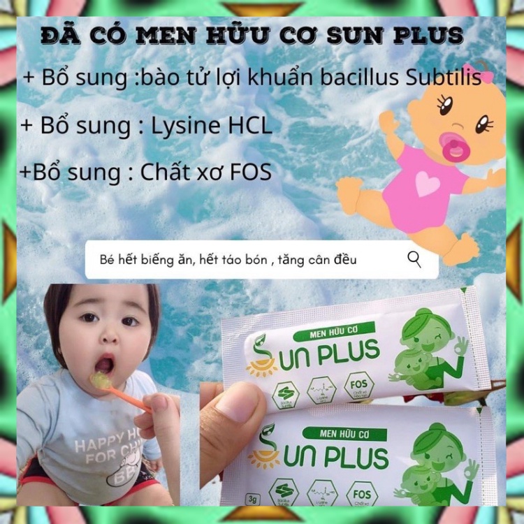 Combo 3 Hộp Men Hữu Cơ Sunplus