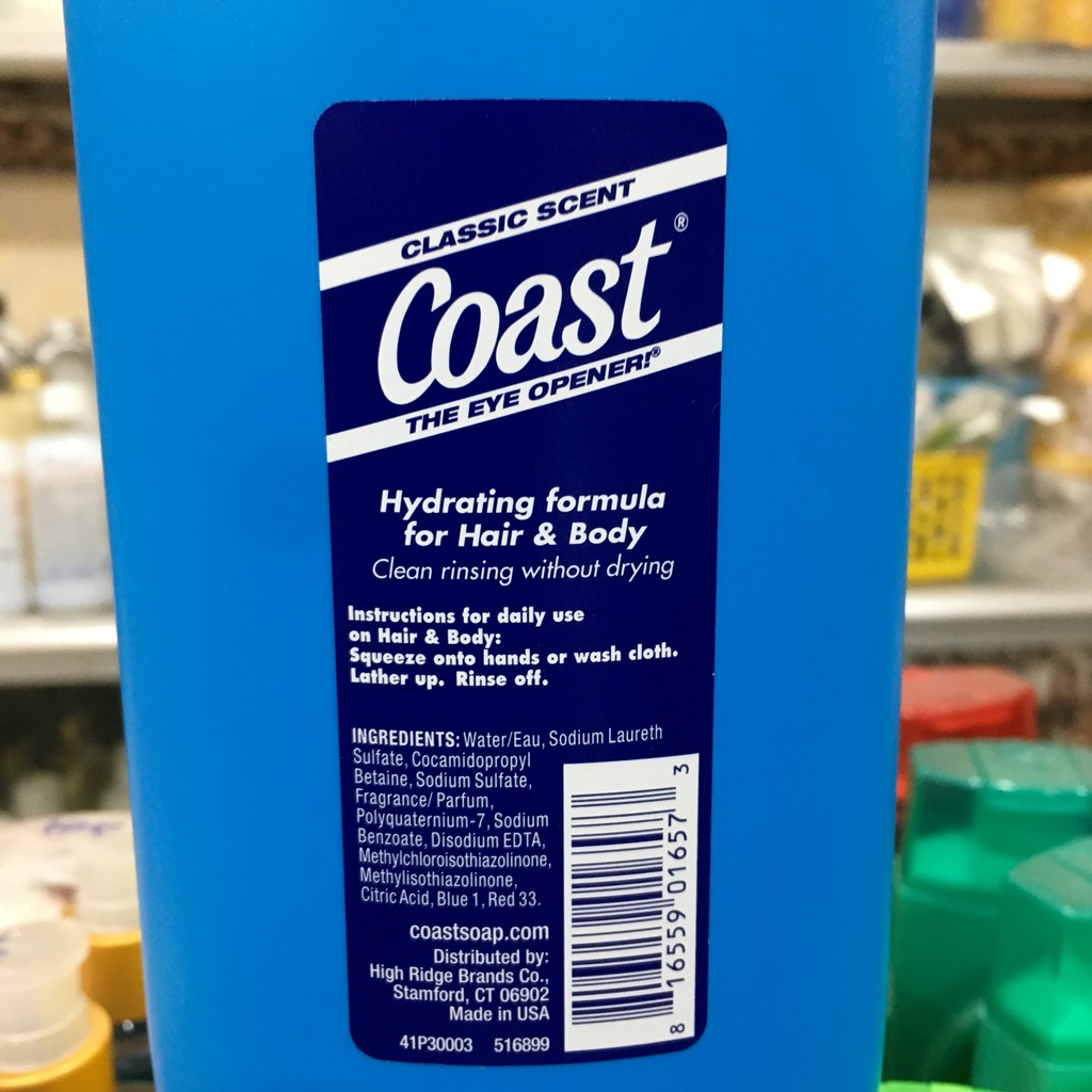 Tắm gội toàn thân Coast Mỹ 946ml
