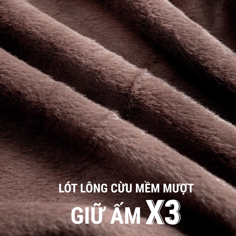 Áo Khoác Lông Cừu cooPure 8114, áo khoác gió chống nước lót lông cừu siêu ấm phom Slimfit NO.8114