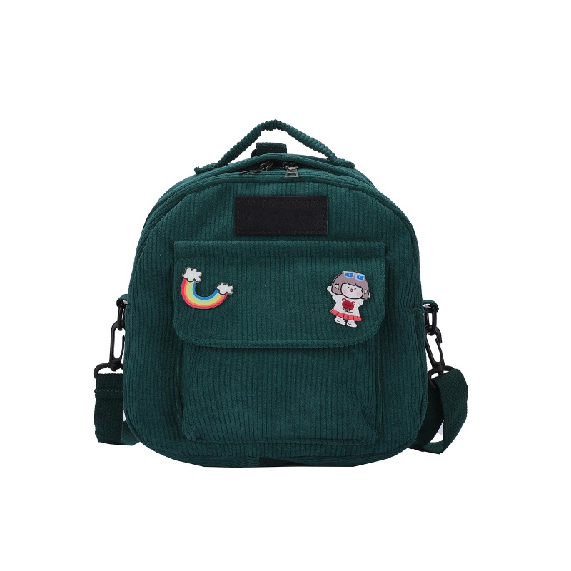 Balo Đeo Vai Bằng Vải Nhung Kẻ Thời Trang Dành Cho Nữ