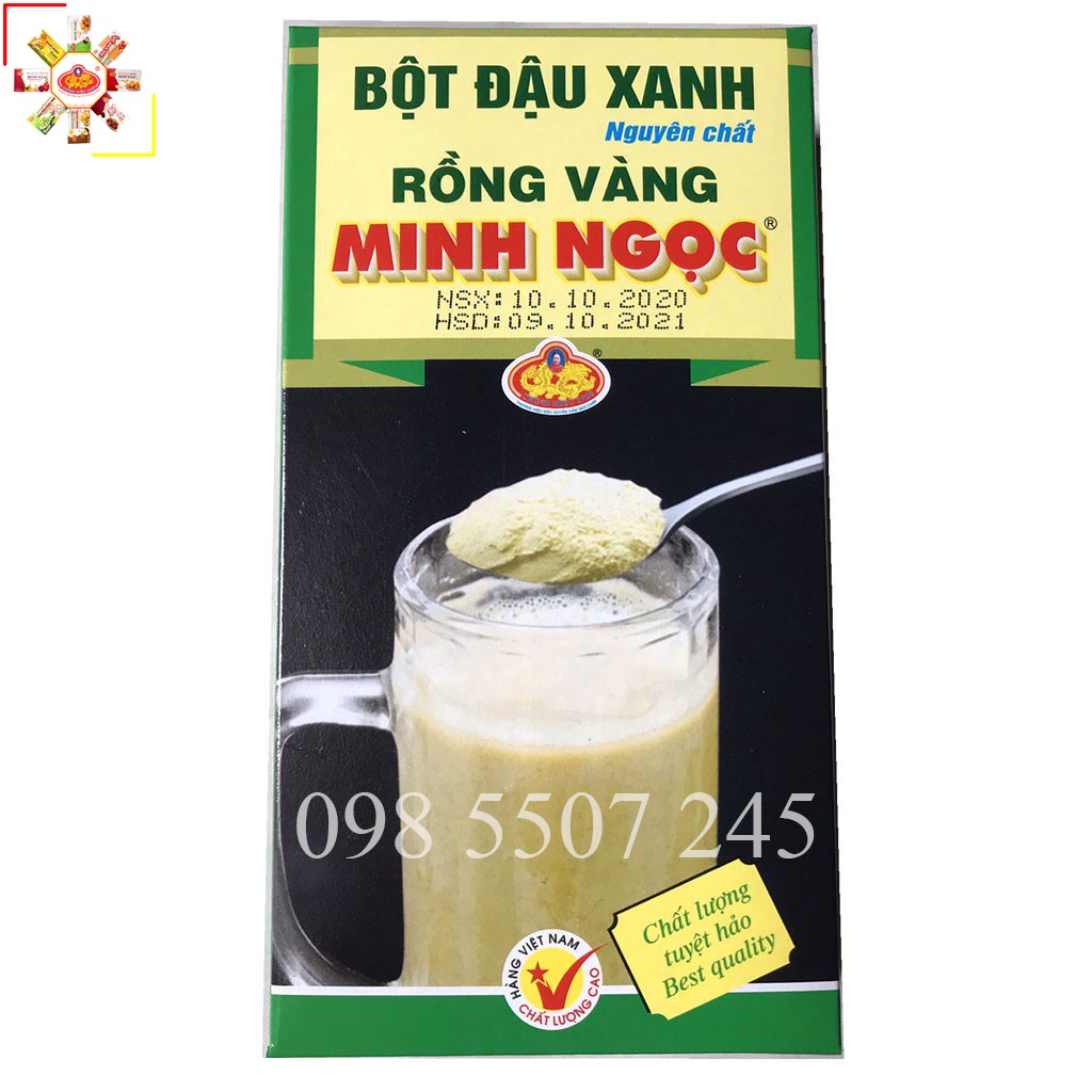 Bột đậu xanh Minh Ngọc rồng vàng hộp không đường 450g