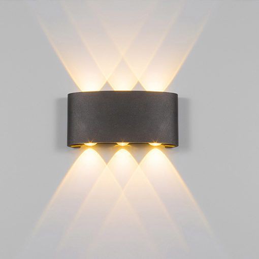 Đèn tường trang trí hắt tường 2 đầu 6 tia 6W
