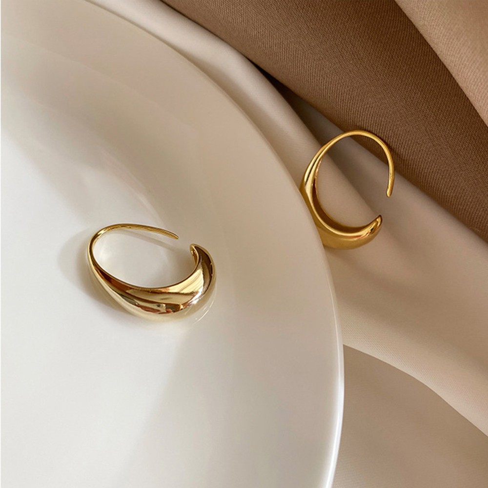 Bông Tai Chữ C Đính Đá Thời Trang Cho Nữ