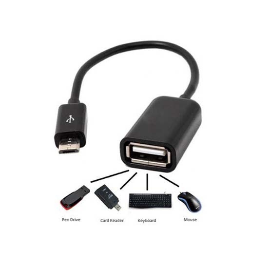 Cáp OTG kết nối máy tính bảng với USB- CÁC LOẠI USB (Đen)