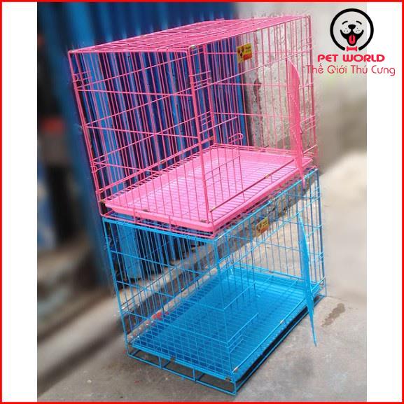 Chuồng Chó, Mèo Gấp Gọn Sơn Tĩnh Điện Xuất khẩu ( dài 76, rộng 50, cao 57 cm)
