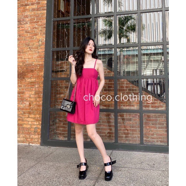 Đầm 2 dây ngắn dáng xòe babydol đủ màu đáng yêu nữ tính