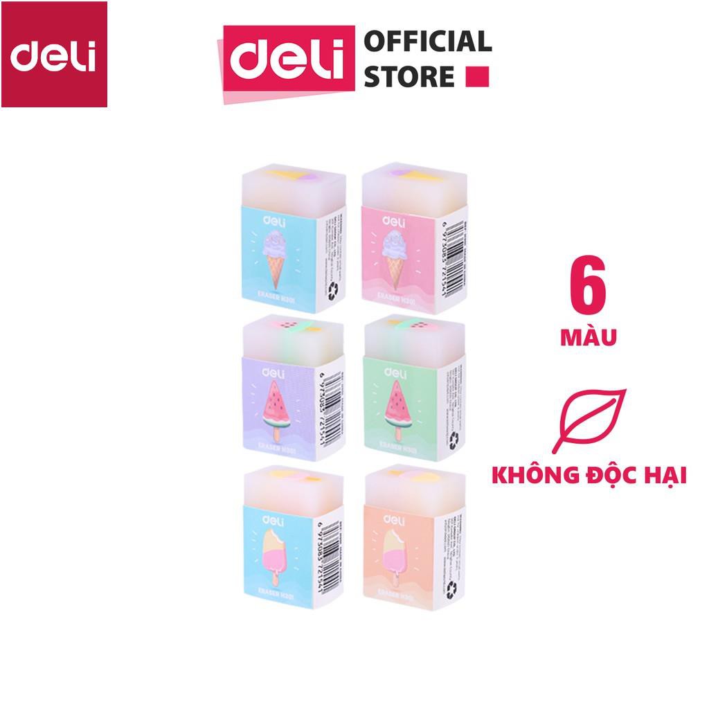 Gôm tẩy thạch Deli hình kem hoa quả - Combo 3 chiếc - EH301 [Deli]