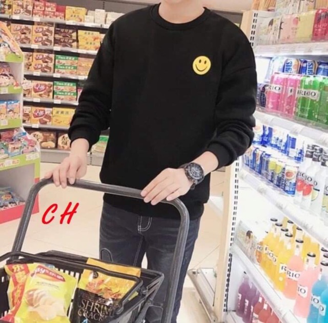 Áo nỉ bo gấu mặt cười vàng COH0919 | BigBuy360 - bigbuy360.vn