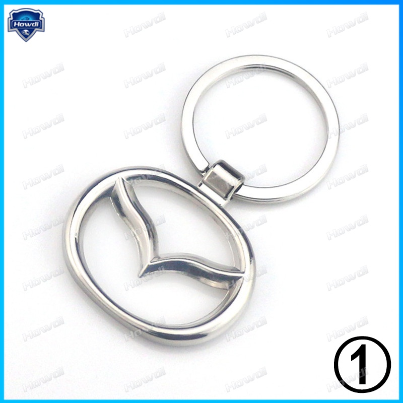 Móc khóa bằng hợp kim sáng tạo có logo cho xe Mazda