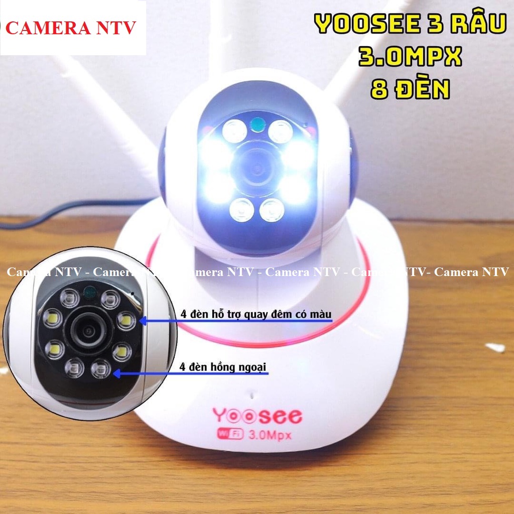 Camera Yoosee IP Wifi HD1080 - 2.0Mps - QUAY ĐÊM CÓ MÀU - không cổng mạng LAN