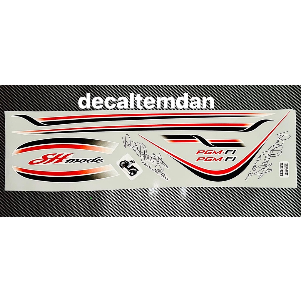 DDXM - V65H - DECAL PHẢN QUANG CÓ CHỮ KÍ DÁN TRANG TRÍ XE SH MODE CÁC ĐỜI