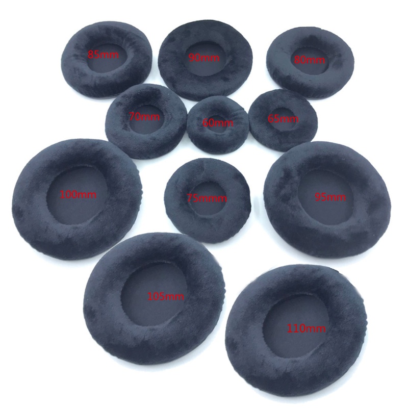✿ 2Pcs/1Pair Velvet Universal Headphone Cushions Replacement Ear Pads Cushion 70mm 90mm 60mm-110mm For All Earphone Headphones