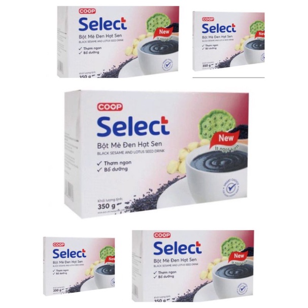 COMBO 5 HỘP BỘT MÈ ĐEN + HẠT SEN SELECT 350G