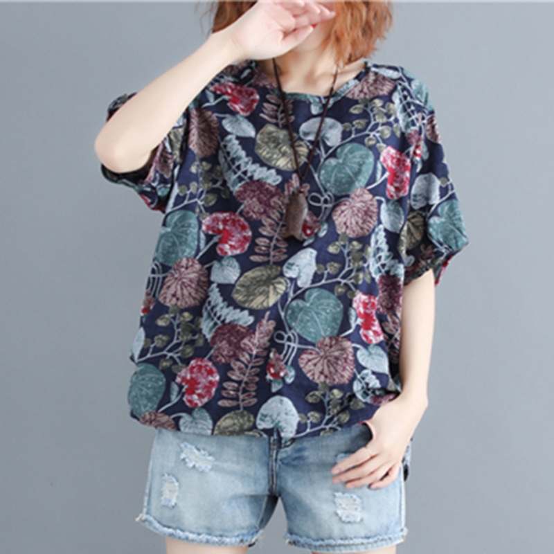 ZANZEA Áo kiểu ngắn tay họa tiết cách điệu thời trang cho nữ | BigBuy360 - bigbuy360.vn