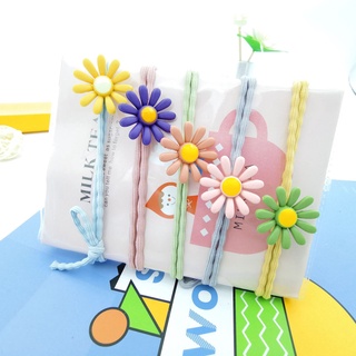 Set 5 thun buộc tóc hình hoa cúc siêu dễ thương, chun buộc tóc, dây cột tóc hoa cúc