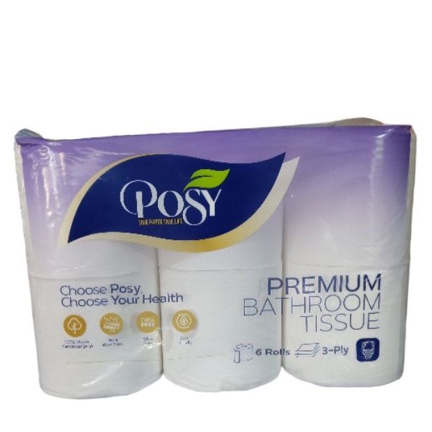 GIẤY VỆ SINH POSY CAO CẤP 6 CUỘN 3 LỚP