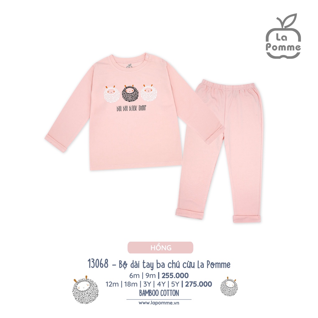 Bộ dài tay ba chú cừu La Pomme cho bé từ 6 tháng- 5 tuổi