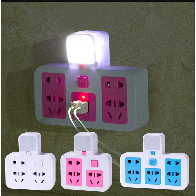 Ổ Cắm Điện Thông Minh Kiêm Đèn Ngủ Và Cổng Sạc Usb