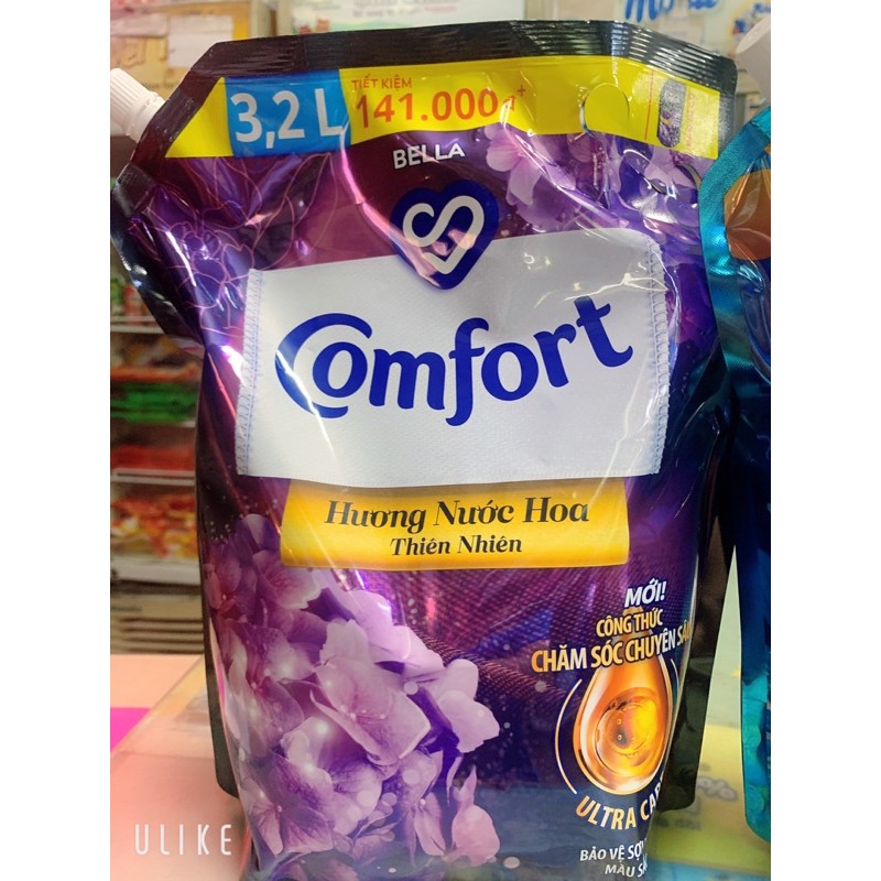 Nước xả vải Comfort Hương Nước hoa thiên nhiên túi 3,2L