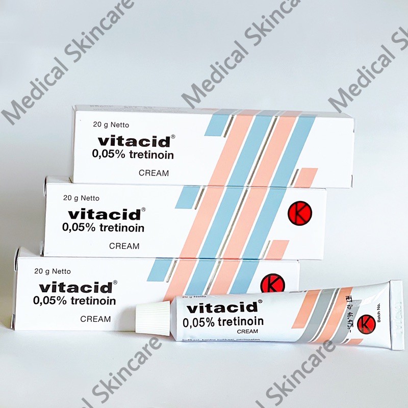 Vitacid 0.05% Tretinoin-Kem hỗ trợ giảm mụn và trẻ hoá da