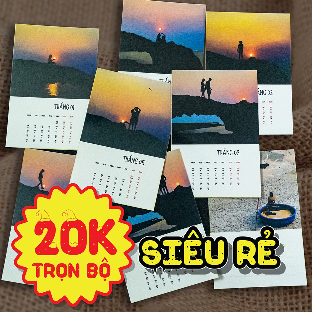 [SIÊU RẺ] IN ẢNH LỊCH ÂM DƯƠNG Polaroid size 6 x 9cm GIÁ 20k (12 tháng + 6 tấm bìa)