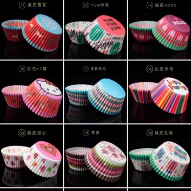 Set 100 Khuôn Giấy Cupcake / Muffin (Mềm)