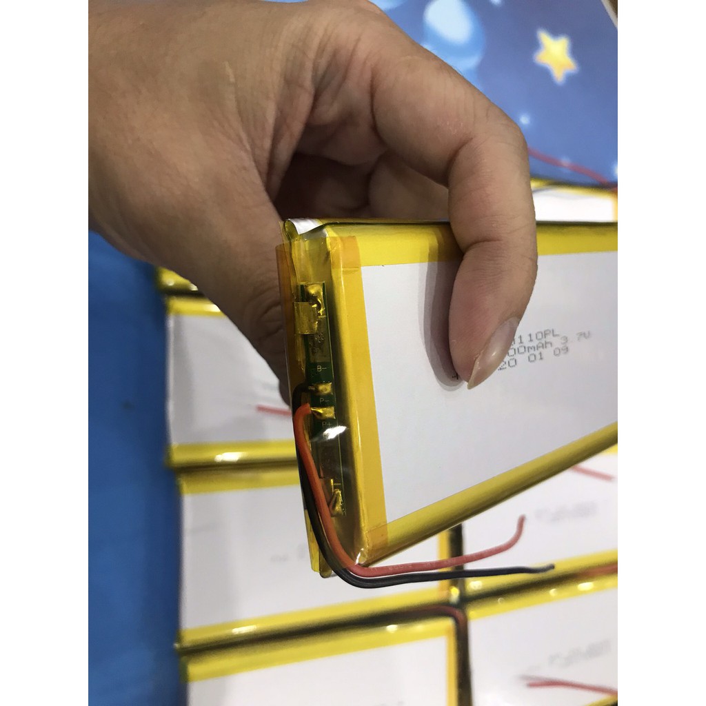 Pin Lithium-Polymer 3.7V 10000mAh 1260100 mới 100% Chuẩn dung lượng - Có mạch bảo vệ