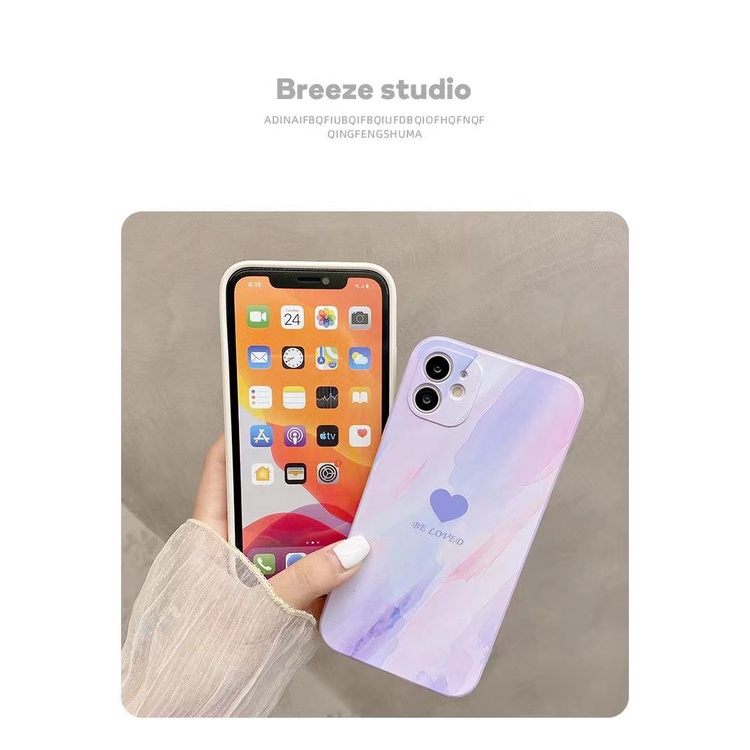 Case Samsung S20Plus S20 + S20 S20 ULTRA S10 S10 PLUS S21FE A42 5G A81 M60S Note10Lite A82 5G Couple mobile phone case love❥Maple leaf straight edge 90°