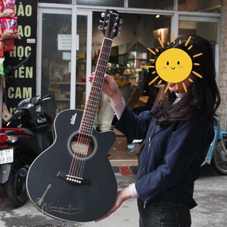 Đàn guitar acoustic Rosen G11 màu đen chính hãng dáng A 40inch - tặng full phụ kiện- Vinaguitar phân phối