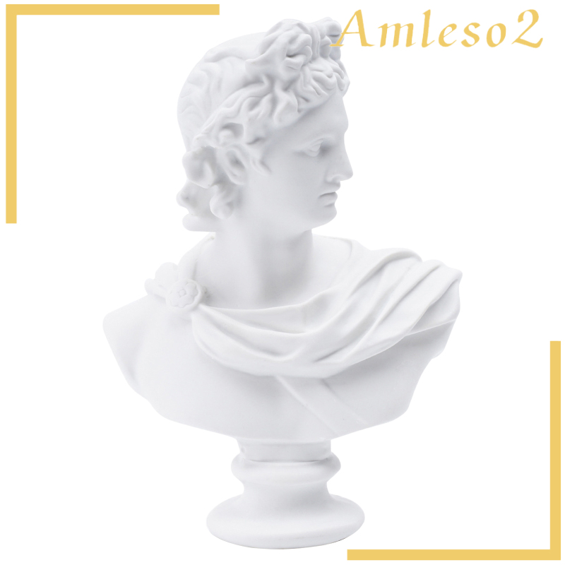 [AMLESO2]God of Sun Apollo Head Statue Europe Sketch Resin Sculpture Decor Collection