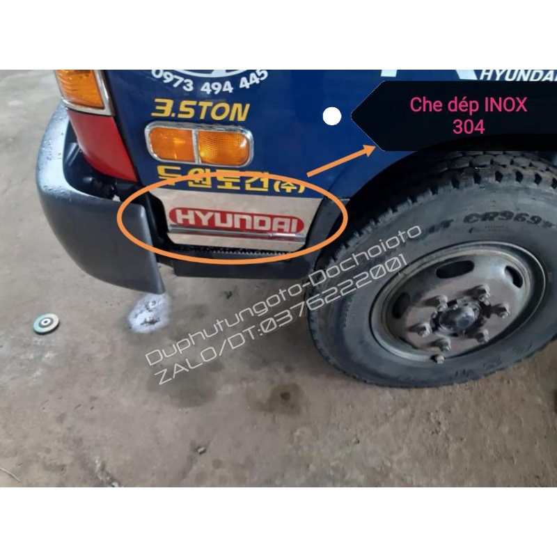 Bộ CHE DÉP, che bậc lên xuống cabin INOX cánh cho xe tải.