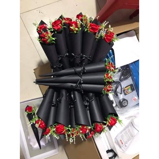 500 bó hoa ốc quế có lá (4k)